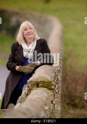 Autor von "Isst, Triebe und Blätter" und viele andere Titel Lynne Truss in Brighton fotografiert. Stockfoto