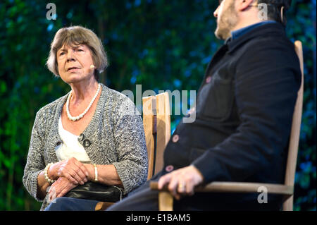 Margaret Drabble diskutieren ihren ersten Roman seit sieben Jahren bei Hay Festival 2014. © Jeff Morgan Stockfoto