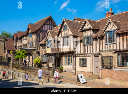 Lord Leycester Krankenhaus durch das Westtor Warwick Warwickshire England UK GB EU Europa Stockfoto