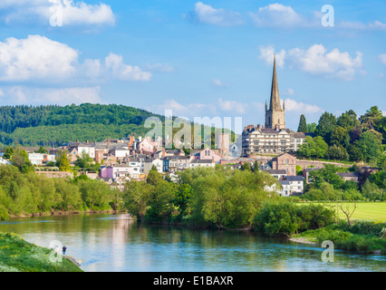 Ross on Wye mit der Pfarrkirche St. Mary's, River Wye, Wye Valley, Herefordshire, England, Großbritannien, EU, Europa Stockfoto