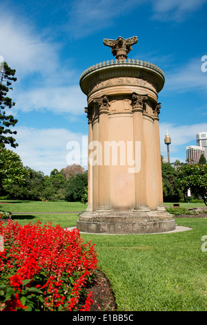 Australien, New South Wales, Sydney, Royal Botanic Gardens. Gartenkunst, Nachbildung des griechischen Choragic Denkmal des Lysicrates. Stockfoto