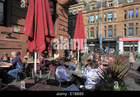 UK, Schottland, Glasgow, Buchanan Street, Restaurant, Personen, Stockfoto