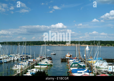 Blick über den großen Wannsee, Strandbad Wannsee Stockfoto