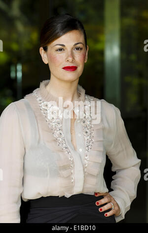 Rom, Italien. 29. Mai 2014. Rom, Italien - 29. Mai 2014: Schauspielerin Vanessa Incontrada und Carlo Conti besucht die Pressekonferenz zu den Music Awards 2014 - Fototermin in Rom © Andrea Ciucci/NurPhoto/ZUMAPRESS.com/Alamy Live-Nachrichten Stockfoto