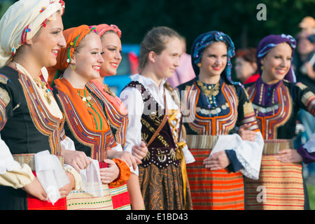 Europa, Polen, Karpaten Berge, Zakopane, internationale Festival der Berg Folklore, serbischer Künstler Stockfoto