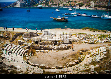 Knidos antike griechische Stadt Ruinen. Datca Halbinsel, Mugla Provinz, Türkei, Asien. Stockfoto