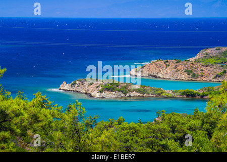 Küste. Die Halbinsel Datca, Provinz Mugla, Anatolien, Türkei, Asien Stockfoto