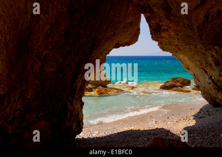 Damen in einer Bucht. Die Halbinsel Datca, Provinz Mugla, Anatolien, Türkei, Asien Stockfoto