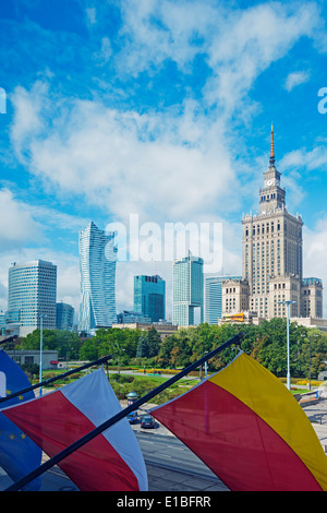 Europa, Polen, Warschau, Palast der Kultur und Wissenschaft Stockfoto