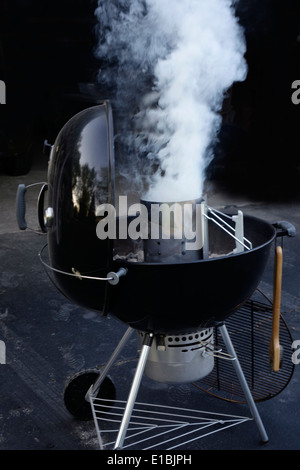 Holzkohle Grill-starter Stockfoto