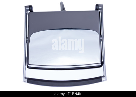 Geschlossenen generischen Panini-Presse betrachtet von oben, isoliert auf weiss zur italienischen Fladenbrot für Panini Sandwiches grill Stockfoto
