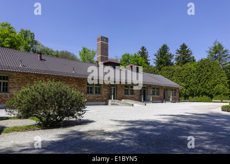 Krematorium, KZ-Gedenkstätte Dachau, in der Nähe von München, Bayern, Deutschland Stockfoto