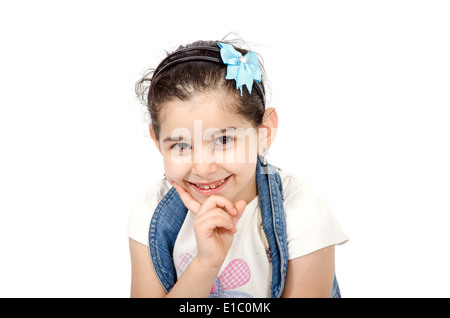 Arabische Kinderspiel auf weißem Hintergrund Stockfoto