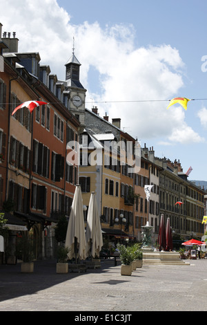 Stadt Zentrum von Chambéry Savoie Rhone Alpes, Frankreich. Stockfoto