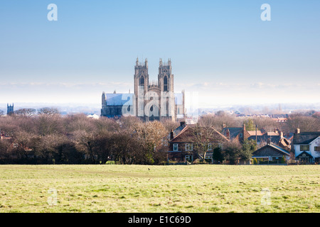 Beverley Minster Kirche in Beverley, East Yorkshire, England, Großbritannien im winter Stockfoto