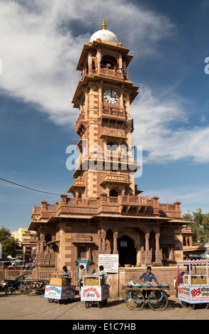 Indien, Rajasthan, Jodhpur, Ghanta Ghar, Sadar Markt Uhrturm Stockfoto