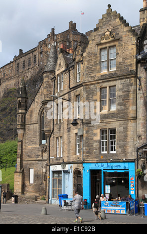 Großbritannien, Schottland, Edinburgh, Grassmarket, Burg, Stockfoto