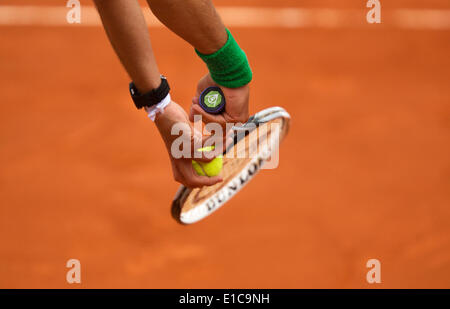 Paris, Frankreich. 30. Mai 2014. Tennis, French Open, Roland Garros, Tommy Robredo (ESP) Foto: Tennisimages / Henk Koster/Alamy Live News Stockfoto