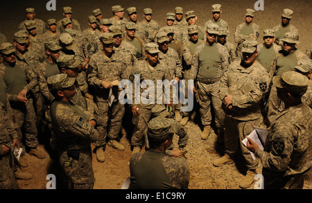 US-Soldaten mit Fox Company, 52. Infanterie-Regiment, 2nd Battalion, 12. Feldartillerie-Regiment 4. Stryker-Brigade Comba Stockfoto