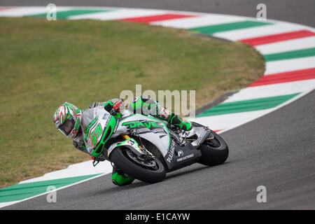 Scarperia, Italien. 30. Mai 2014. NICKY HAYDEN aus den USA und fahren M7 Aspar fährt beim freien Training der Moto Gp von Italien in Mugello Circuit. Bildnachweis: James Gasperotti/ZUMA Wire/ZUMAPRESS.com/Alamy Live-Nachrichten Stockfoto