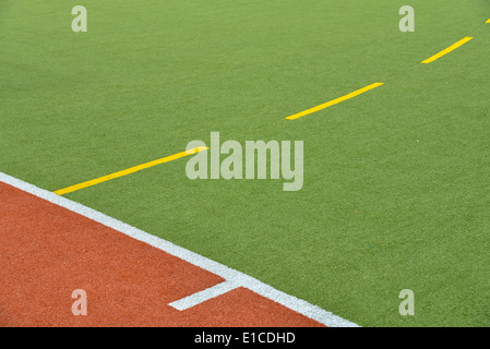 Linien und Streifen in grün Softball-Feld Stockfoto