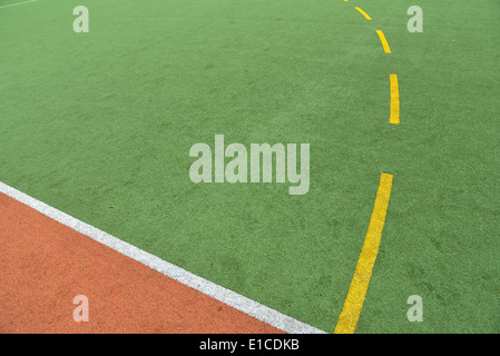 Linien und Streifen in grün Softball-Feld Stockfoto