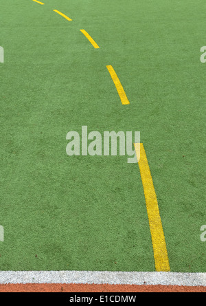 Linien und Streifen in grün Softball-Feld Stockfoto