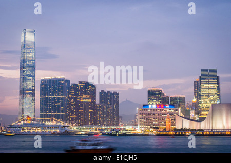 Kowloon Seite von Hongkong Victoria Harbour. Stockfoto