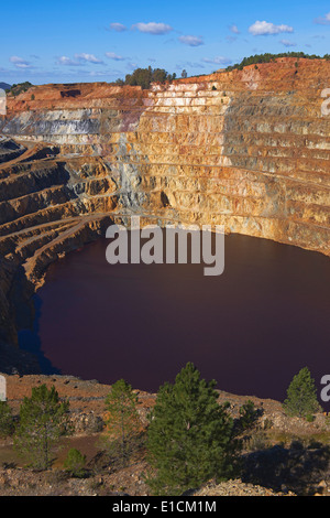 Rio Tinto, Corta Atalaya, Rio Tinto Minen, Provinz Huelva, Andalusien, Spanien Stockfoto