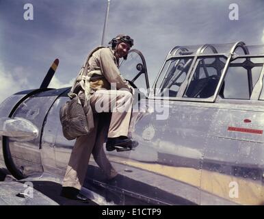 African American Cadet L. Deitz an der Naval Air Base, Corpus Christi, Texas. August 1942, während des 2. Weltkrieges. Stockfoto