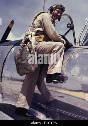 African American Cadet L. Deitz an der Naval Air Base, Corpus Christi, Texas. August 1942, während des 2. Weltkrieges. Stockfoto