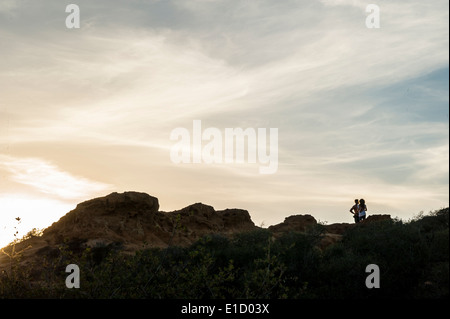 Torry Pines State Park bei Sonnenuntergang, La Jolla, Kalifornien Stockfoto