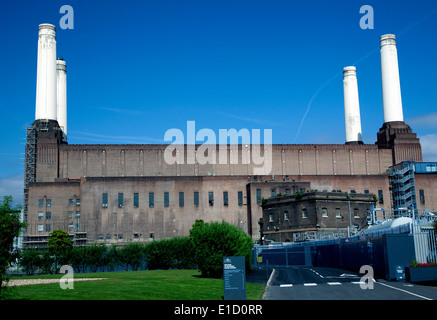 Battersea Power Station nun saniert wird, London Stockfoto