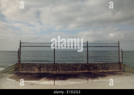 Meer-Zaun Stockfoto