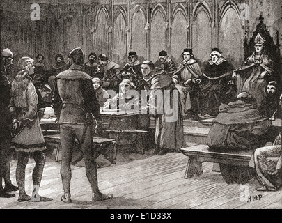 Der Prozess der Jeanne d ' Arc 1431. Stockfoto