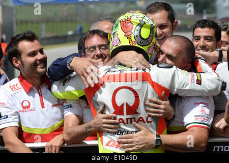 Mugello, Italien. 31. Mai 2014. MotoGP-Rennen. Andrea Iannone (Pramac Team) während des Qualifyings in Mugello. Bildnachweis: Aktion Plus Sport/Alamy Live-Nachrichten Stockfoto