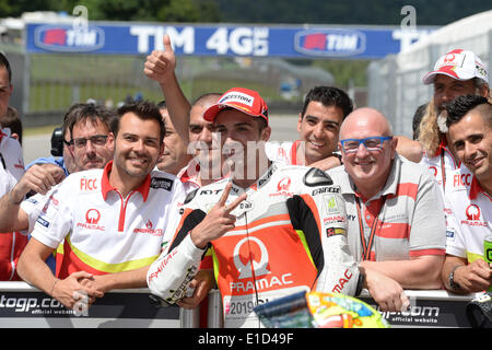 Mugello, Italien. 31. Mai 2014. MotoGP-Rennen. Andrea Iannone (Pramac Team) während des Qualifyings in Mugello. Bildnachweis: Aktion Plus Sport/Alamy Live-Nachrichten Stockfoto