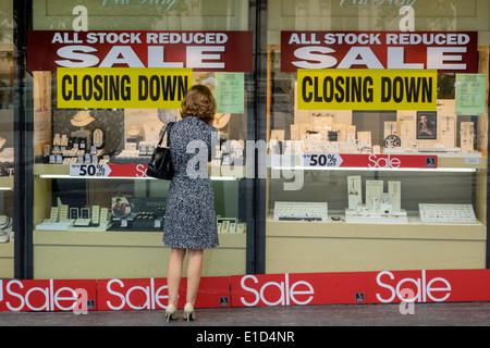 Brisbane Australien, Brisbane Square, George Street, Val-Ray Juweliere, Juwelier, Schmuck, Vorderseite, Eingang, Schild, Schließung, Verkaufsabschluss, weibliche Frauen, Stockfoto