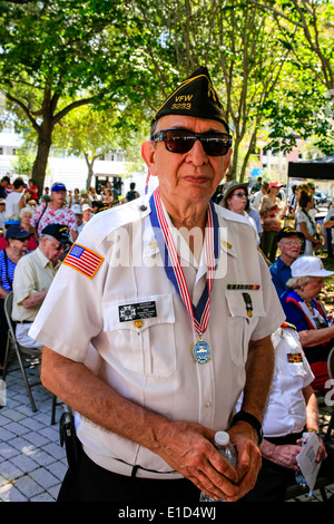 Kriegsveteranen an der Sarasota Memorial Day Parade, eine Hommage an gefallenen Kameraden Stockfoto