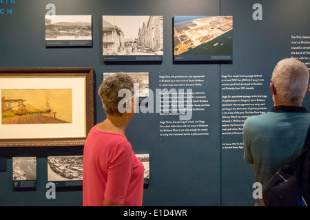 Brisbane Australien, Queensland CBD Central Business, District, Adelaide Street, Brisbane City Hall, Museum of Brisbane, Ausstellungssammlung, collec Stockfoto