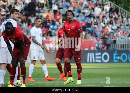 Lissabon, Porrtugal. 31. Mai 2014. Portugal-Verteidiger Bruno Alves (2) während der vorbereitenden Freundschaftsspiel für die Weltmeisterschaft im National Stadium in Lissabon, Portugal, Samstag, 31. Mai 2014. Bildnachweis: Leonardo Mota/Alamy Live-Nachrichten Stockfoto