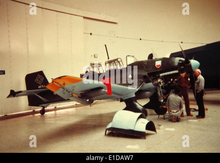 Die Junkers Ju 87, auch Stuka genannt, war ein deutscher Sprungbomber, der während des Zweiten Weltkriegs ausgiebig eingesetzt wurde. Stockfoto