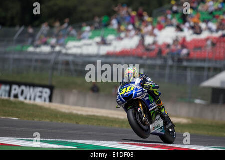 Scarperia, Italien. 31. Mai 2014. VALENTINO ROSSI von Italien und Movistar Yamaha MotoGP fährt beim Qualifying der Moto Gp von Italien in Mugello Circuit. Bildnachweis: James Gasperotti/ZUMA Wire/ZUMAPRESS.com/Alamy Live-Nachrichten Stockfoto