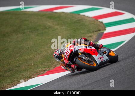 Scarperia, Italien. 31. Mai 2014. MARC MARQUEZ Spaniens und Repsol Honda Team fährt der Moto Gp von Italien in Mugello Circuit im Zeittraining. Bildnachweis: James Gasperotti/ZUMA Wire/ZUMAPRESS.com/Alamy Live-Nachrichten Stockfoto