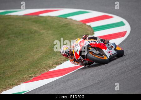 Scarperia, Italien. 31. Mai 2014. DANI PEDROSA Spaniens und Repsol Honda Team fährt der Moto Gp von Italien in Mugello Circuit im Zeittraining. Bildnachweis: James Gasperotti/ZUMA Wire/ZUMAPRESS.com/Alamy Live-Nachrichten Stockfoto