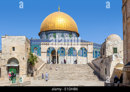 Kuppel des Rock-Moschee in Jerusalem, Israel. Stockfoto