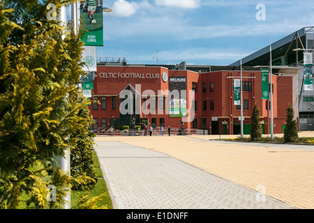 Die Heimat des Glasgow Celtic Football Club Celtic als Wegweiser Stockfoto