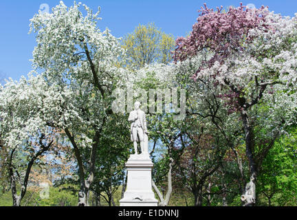 Statue von Alexander Hamilton im Central Park. New York City, NY, USA. Stockfoto