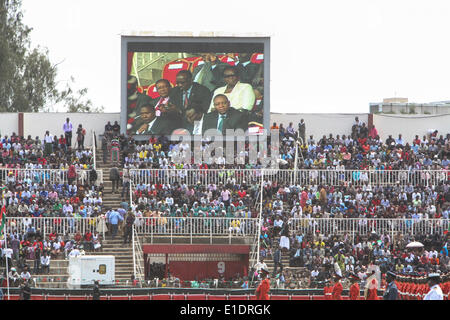 Nairobi, Kenia. 1. Juni 2014. Kenianer besucht das Land 51 Unabhängigkeitstag Cerebrations im Nyayo National Stadium in der kenianischen Hauptstadt Nairobi am 1. Juni 2014, 1. Juni ist eine jährliche Gehirntätigkeit, die Freiheit des Landes von den britischen Kolonisten im Jahre 1963 zu markieren, der Cerebrations kommt zu einem Zeitpunkt hat Kenia Wirtschafts- und Unsicherheit Herausforderungen.  Bildnachweis: Tom Maruko/PACIFIC PRESS/Alamy Live-Nachrichten Stockfoto