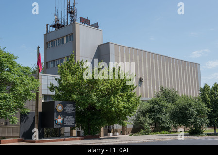 Metallurgical kombinieren Azovstal Iron & Steel Works - Teil der metallurgischen Division (Metinvest Group) in Mariupol, Ukraine Stockfoto